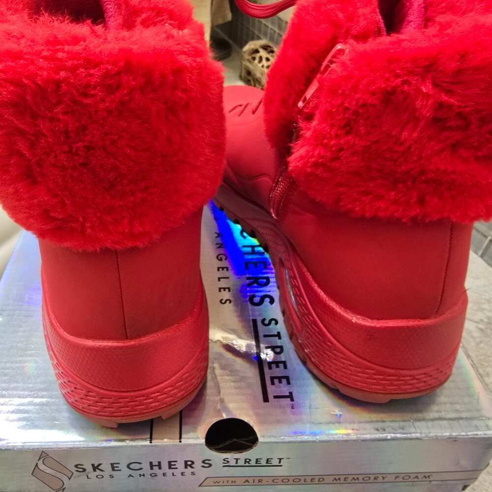 Skechers Red Ankle booties Size 10 - Picture 4 of 5